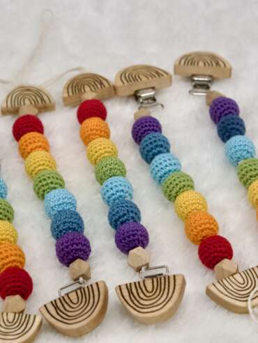 Regenbogen Schnullerkette