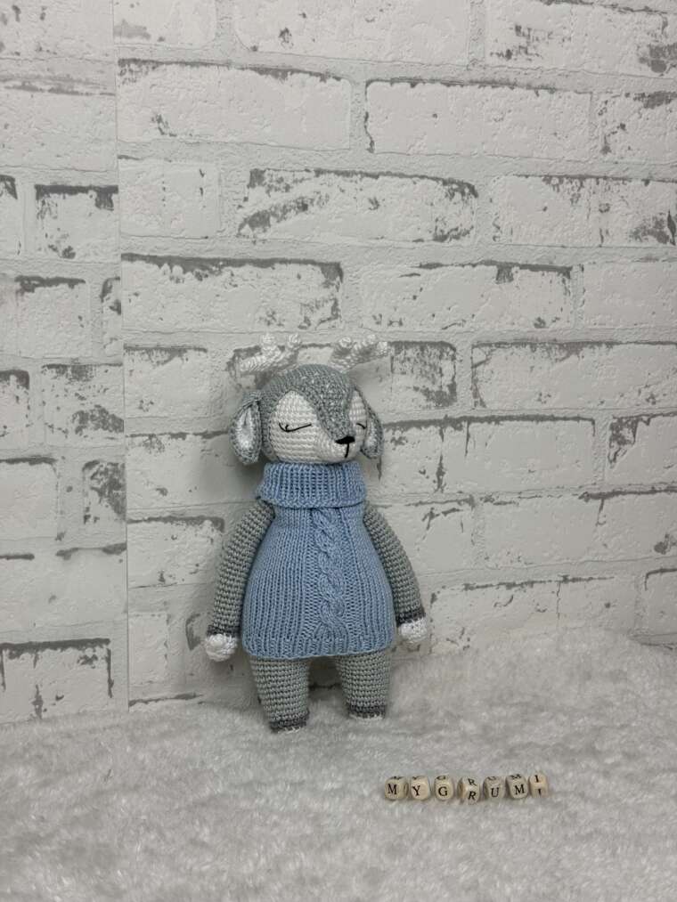 Rentier "Bambi" (Blau) – Bild 3