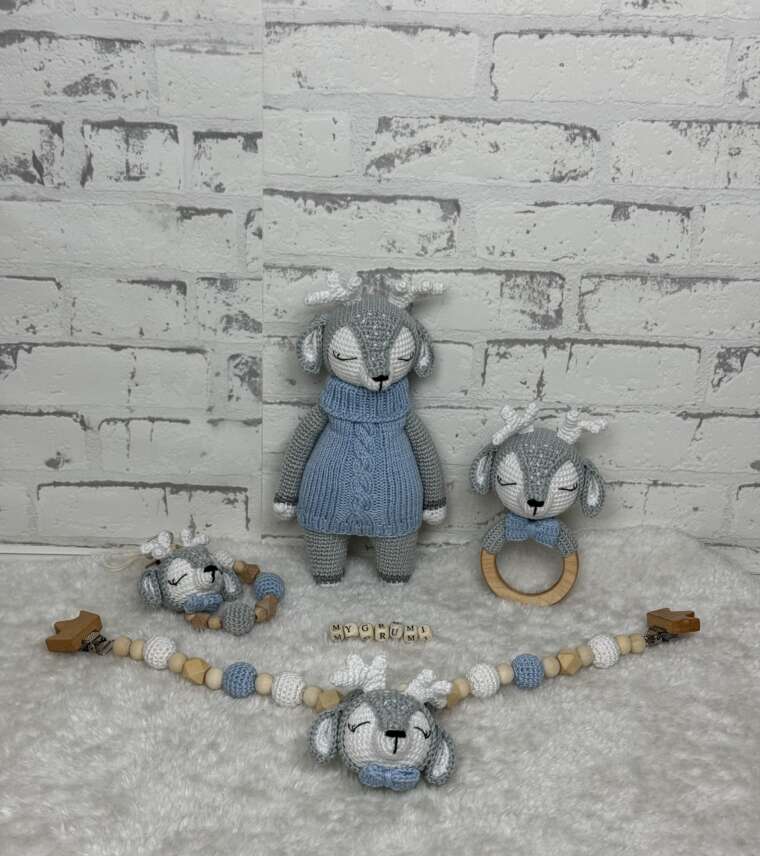 Rentier "Bambi" (Blau) – Bild 2