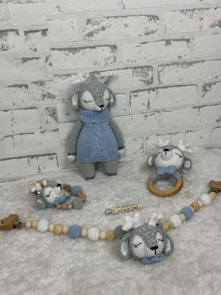 Rentier "Bambi" (Blau)